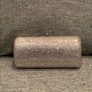 Austrian Crystal Silver Evening Clutch NWT